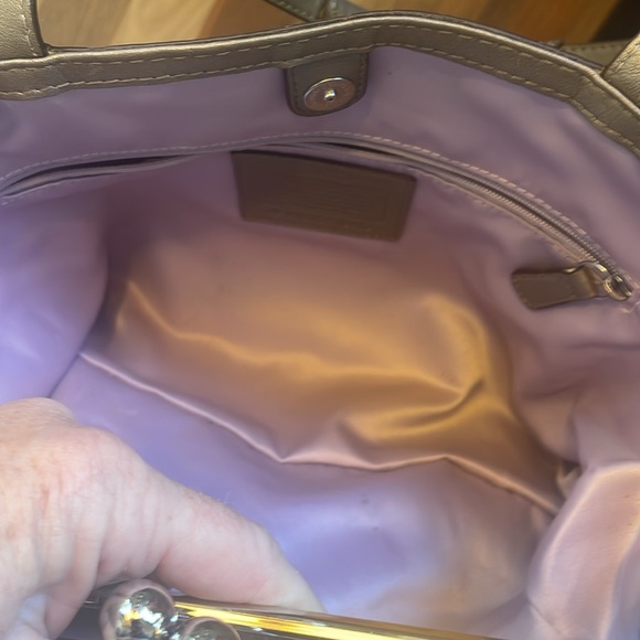 Coach Stylish Taupe Satchel - Picture 8 of 12